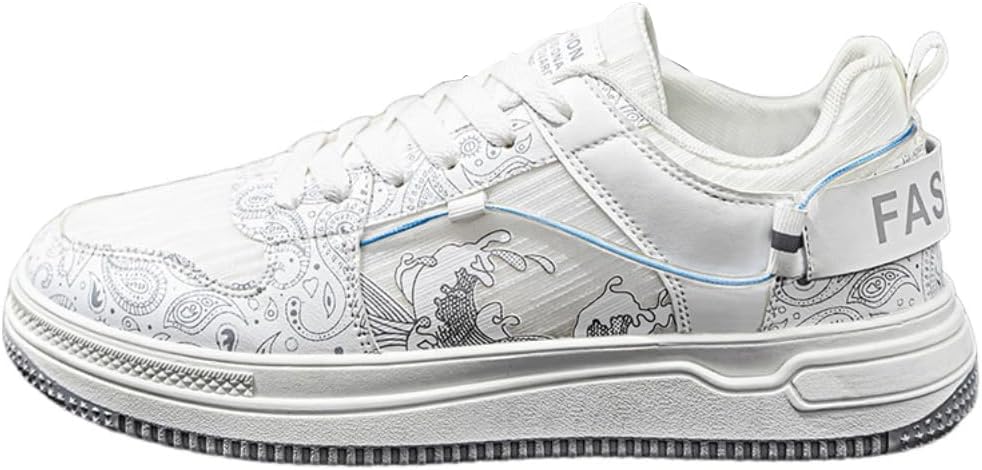 

Мужские кроссовки в корейском стиле с мягкой подошвой, нескользящие, удобные для бега, спортивные, для активного отдыха, широкие прогулочные туфли Lexamen, белый