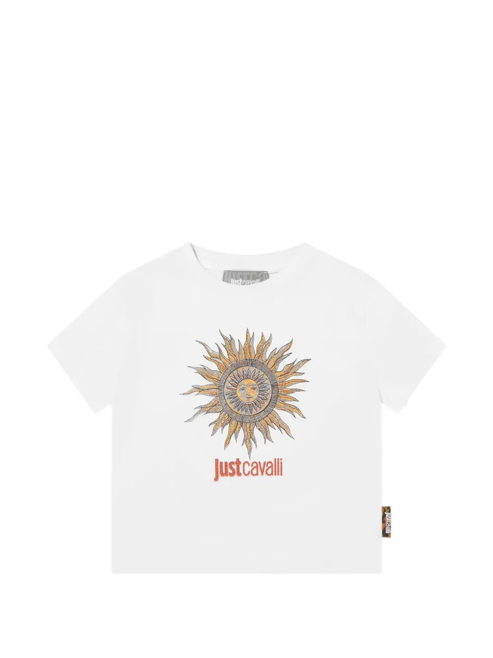 Футболка с эффектом солнечного принта Just Cavalli, белый