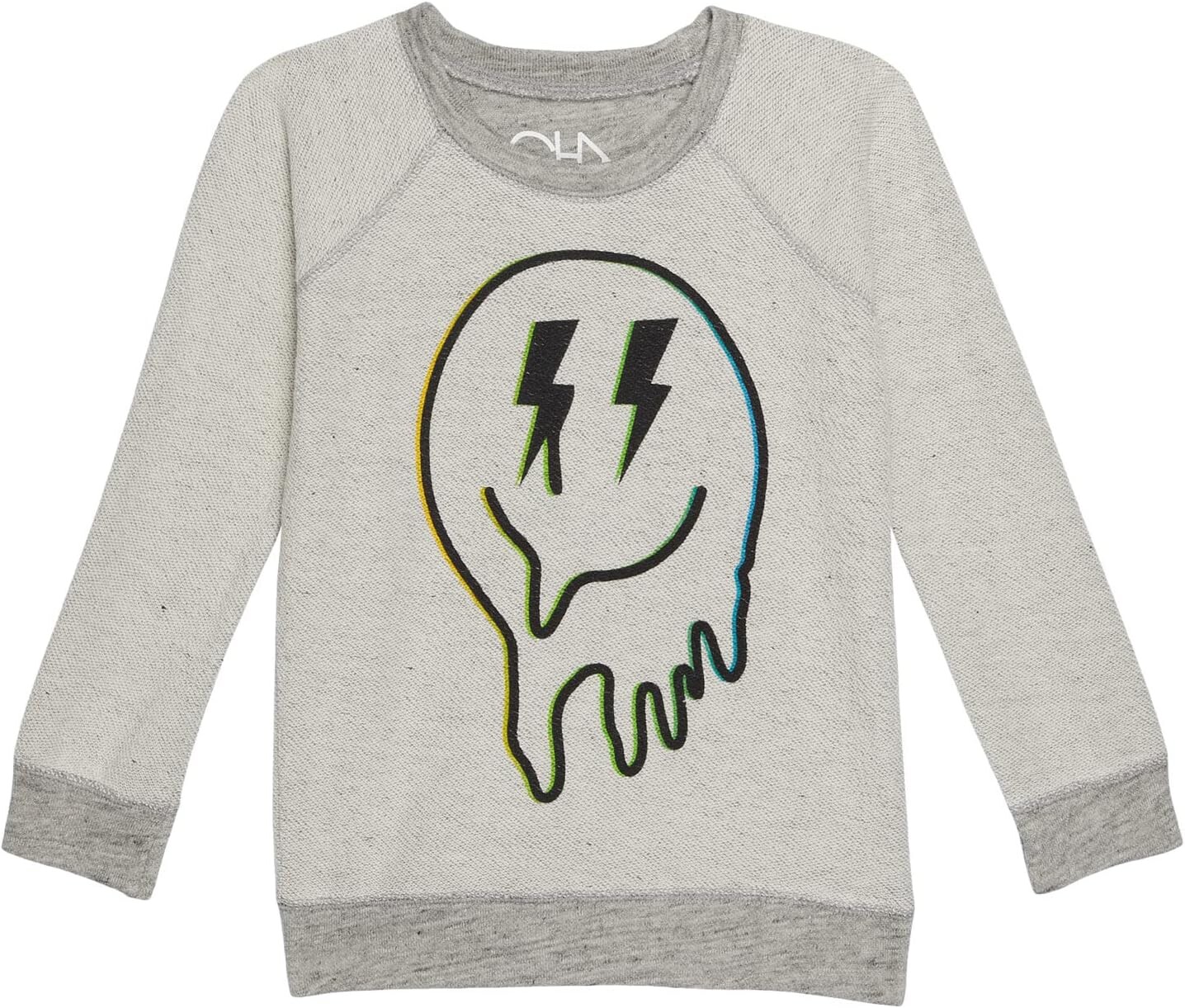 

Толстовка Chaser Drippy Smiles Cozy Knit Crew Neck, серый