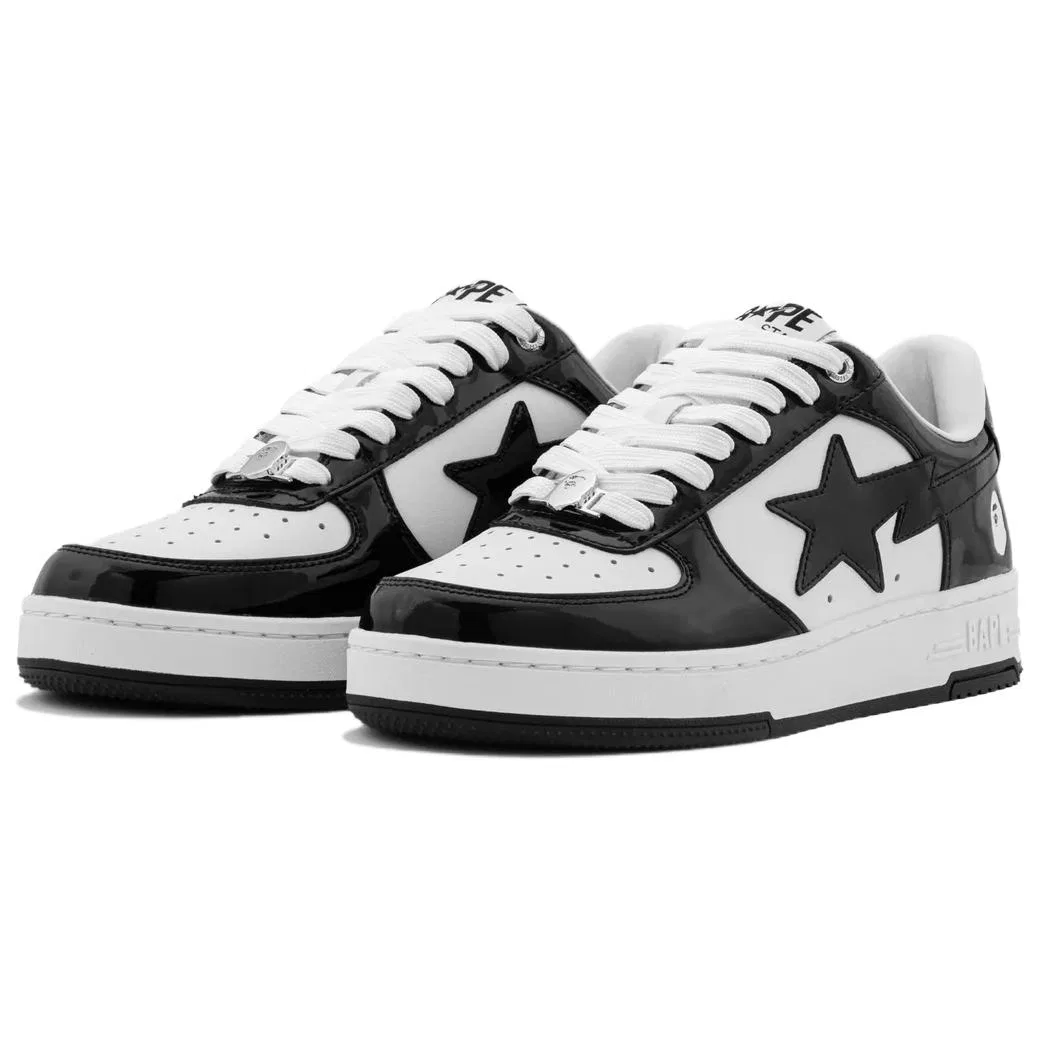 Кроссовки кожаные A BATHING APE Yellow White — фото 4
