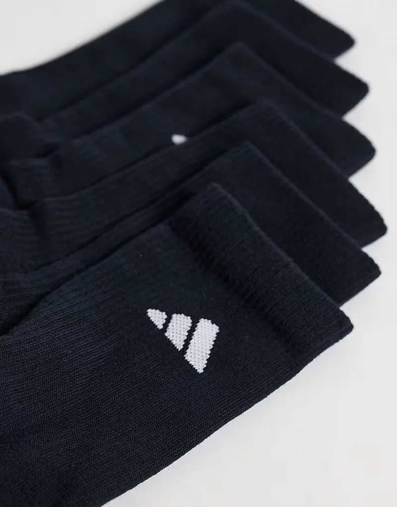 Набор из 6 амортизирующих носков Adidas Performance Training черного и, белый — фото 2