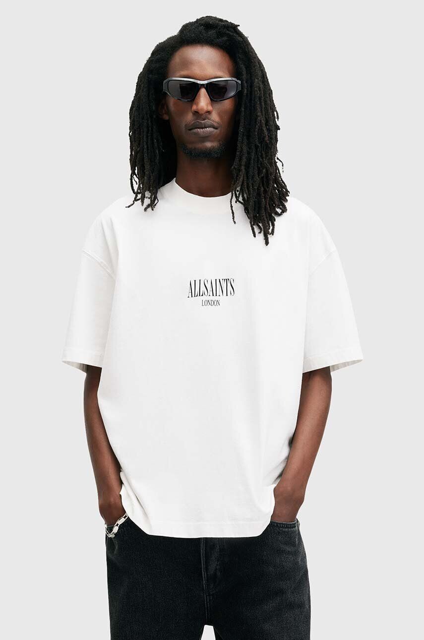 

Хлопковая футболка AllSaints TWILIGHT, белый