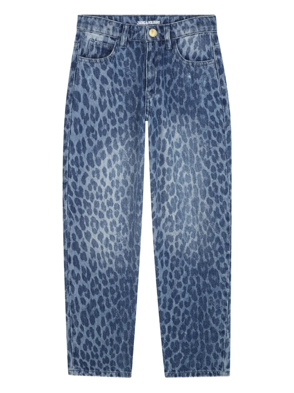 

Джинсы с леопардовым принтом Zadig & Voltaire Kids, синий