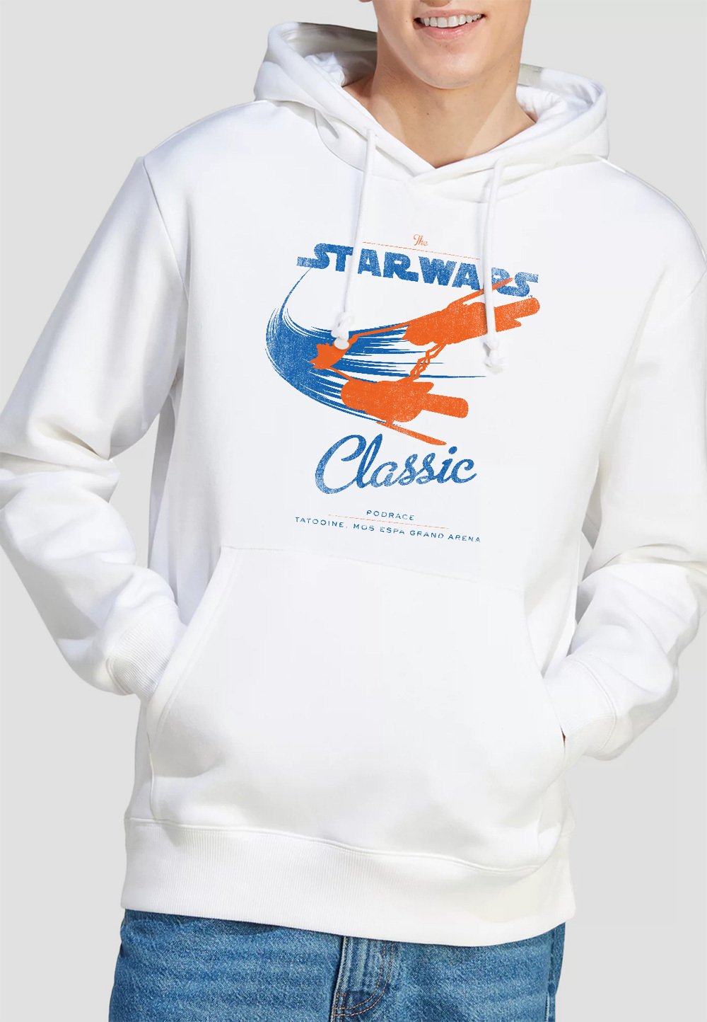 

Толстовка с капюшоном CLASSIC PRINT Star Wars, белый