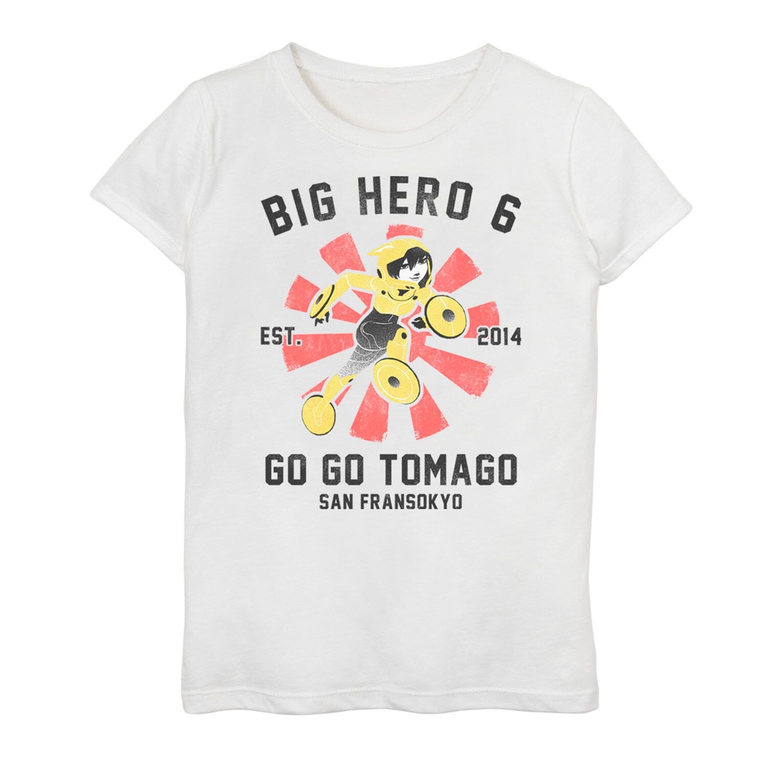 

Футболка с плакатом Disney's Big Hero 6 для девочек 7–16 лет Go Go Tomago Licensed Character