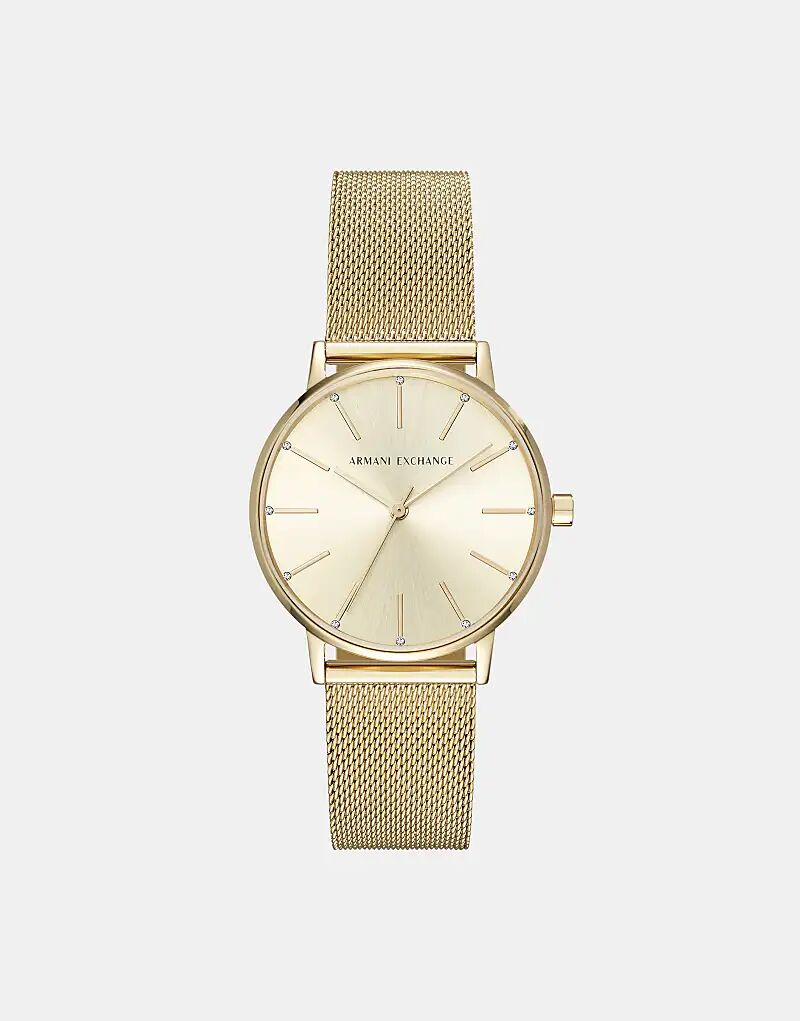 

Часы Armani Exchange AX5536 с сетчатым корпусом в золоте