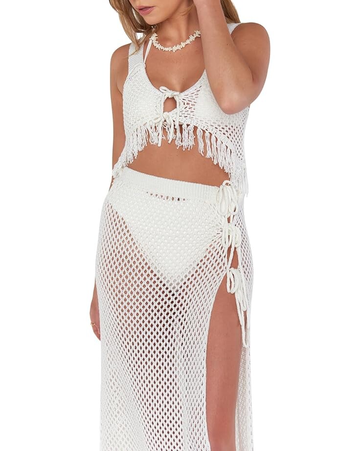 

Пляжный топ Show Me Your Mumu St. Lucia Top, цвет White Crochet