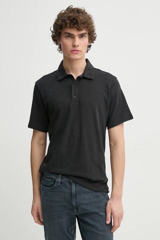 

Поло из хлопка Rag & Bone, черный
