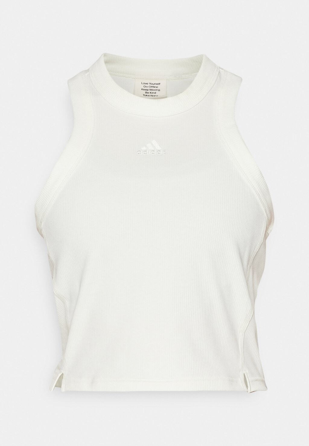 

Топ LOUNGE RIBBED CROP TANK adidas, кремовый