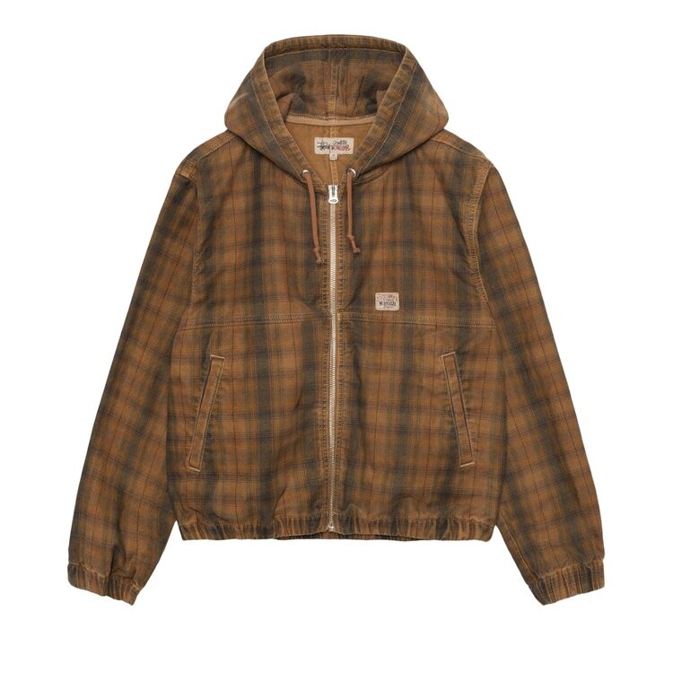 

Худи Stussy Unlined Plaid Zip Hoodie, разноцветный