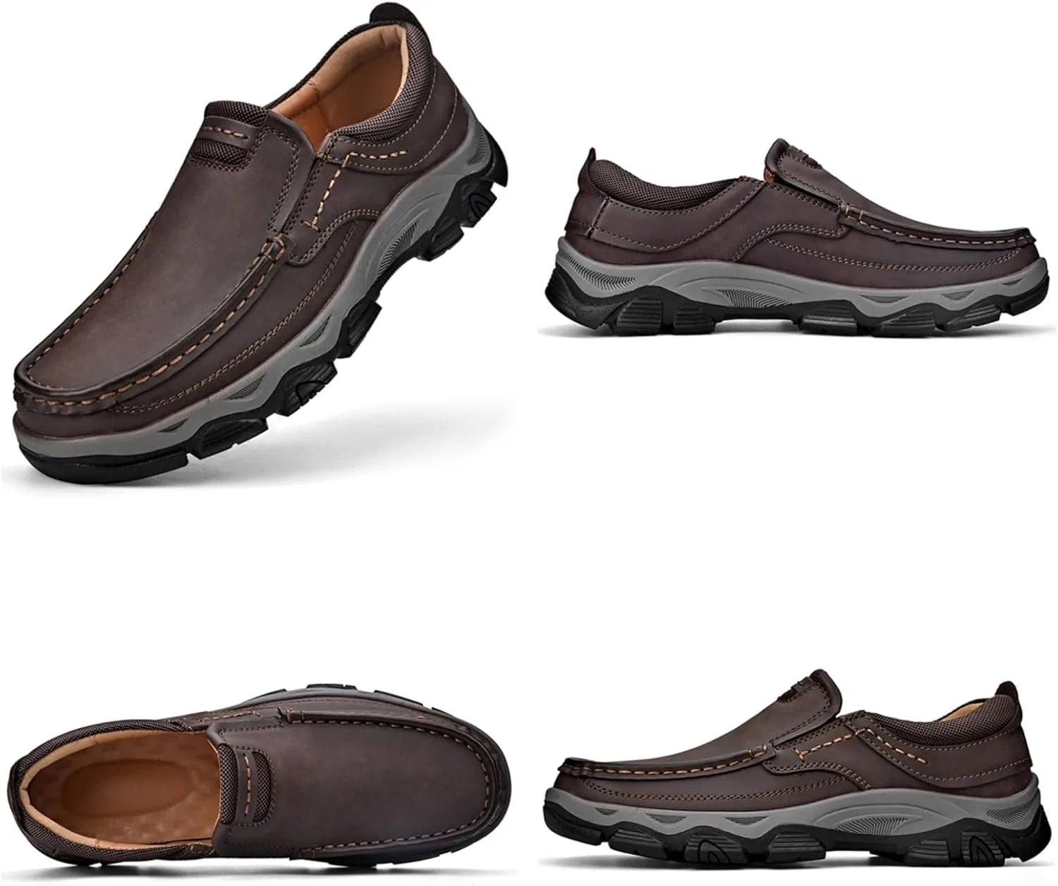 Мокасины кожаные Loafers Dark Brown-1 HOUDBDOL — фото 2