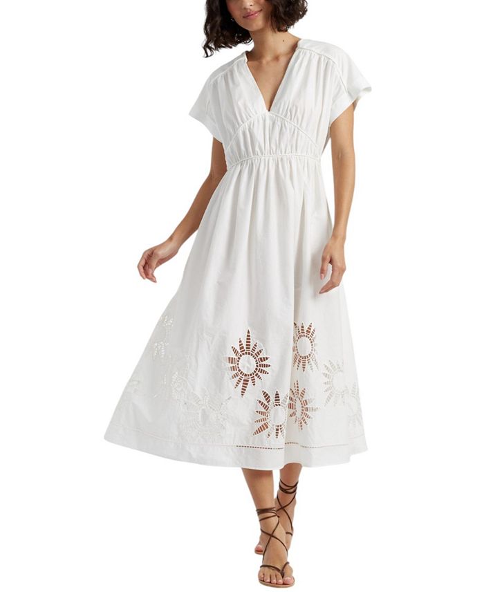 

Женское платье с вышивкой Broderie Chinti & Parker, слоновая кость/кремовый