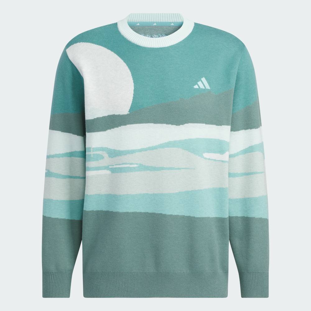 Мужской свитер с длинным рукавом и графическим принтом Adidas, Turquoise — фото 4