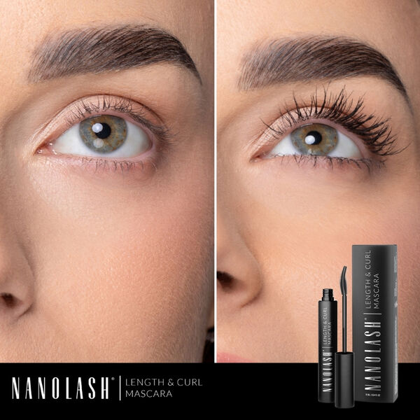 Удлиняющая и подкручивающая тушь для ресниц, 10 мл Nanolash Length & curl mascara — фото 2