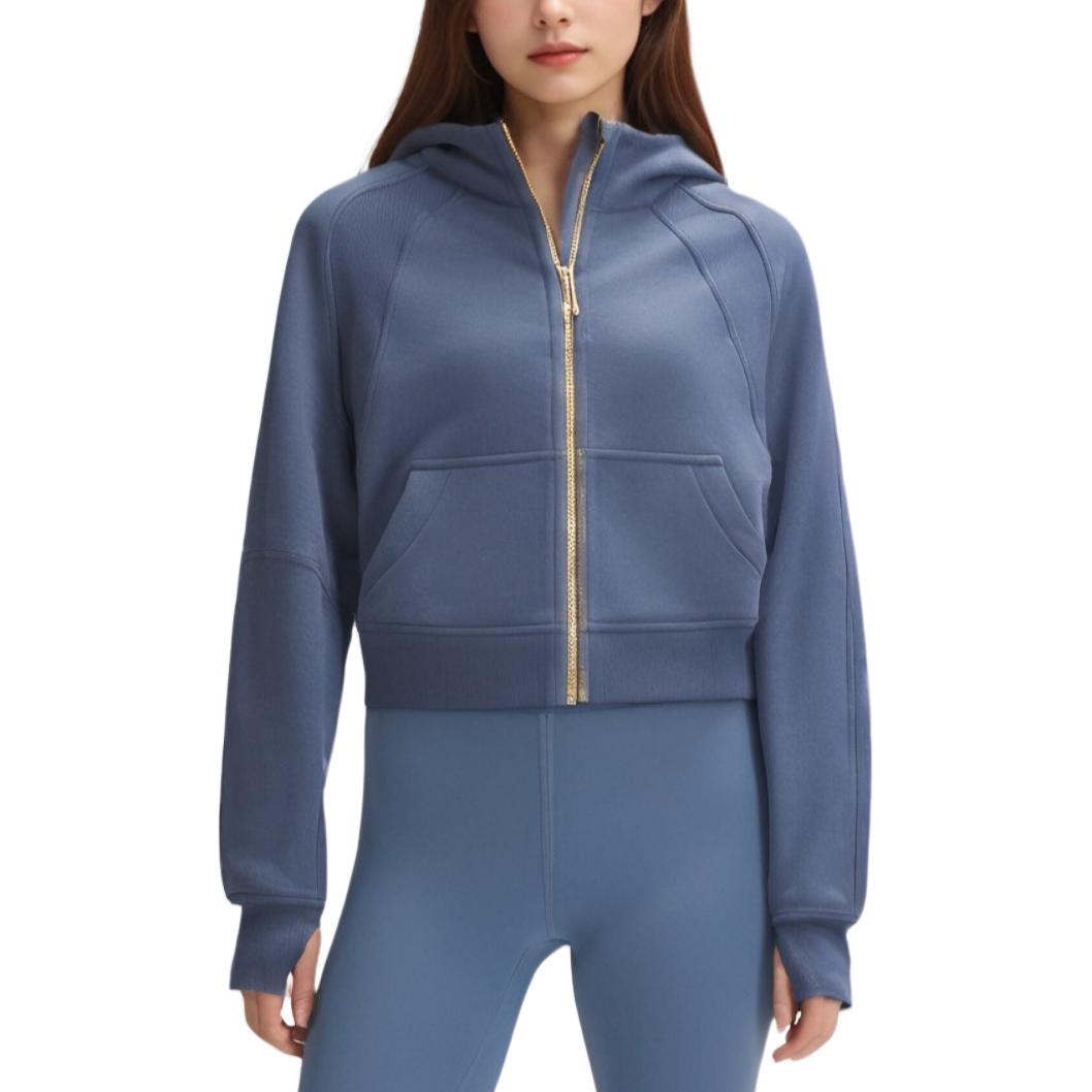 

Lululemon Короткое пальто Scuba Series, Shadow Blue/Gold Zipper/Sade/Gold
