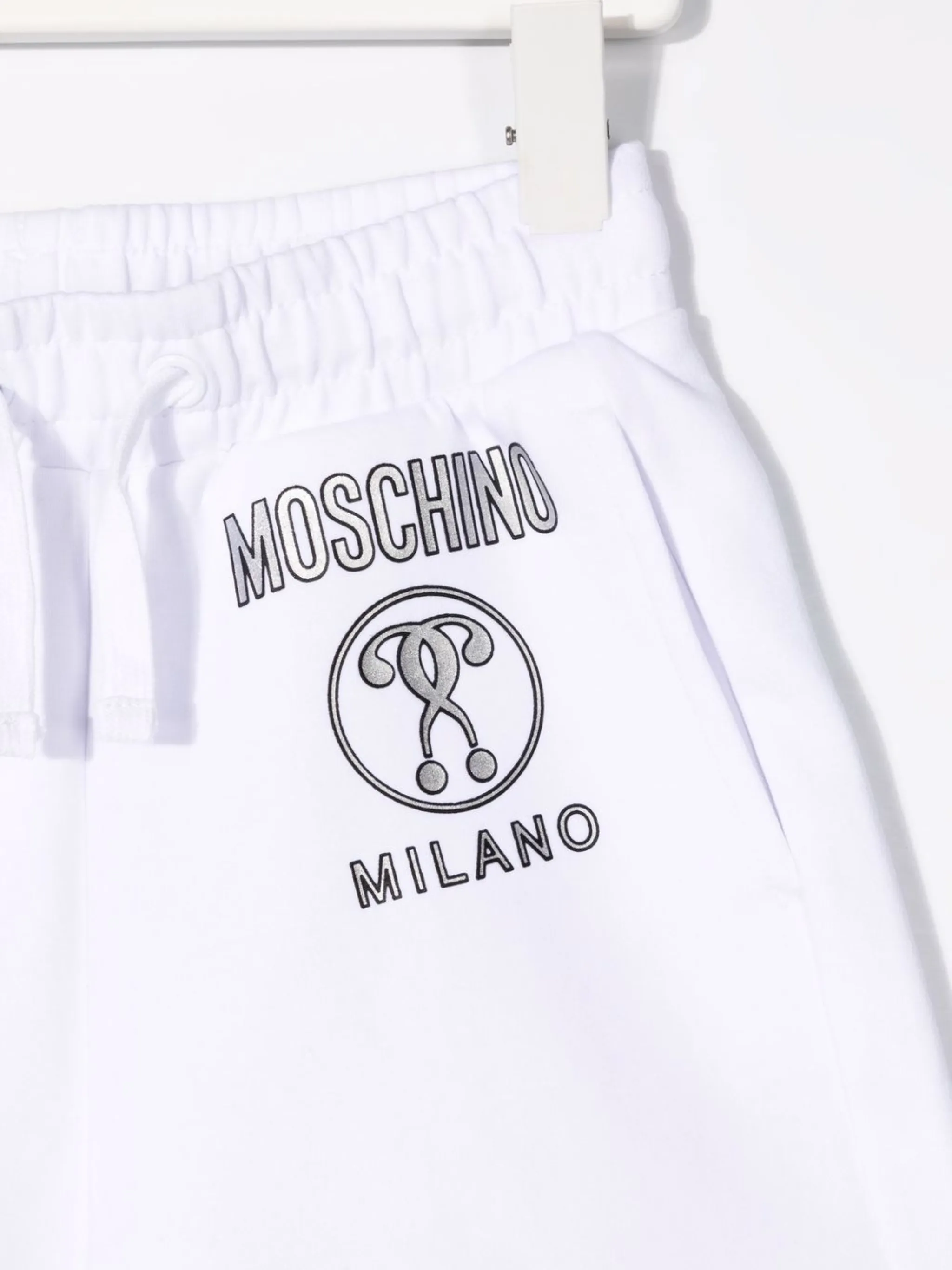 Спортивные шорты с логотипом Moschino Kids, белый — фото 3