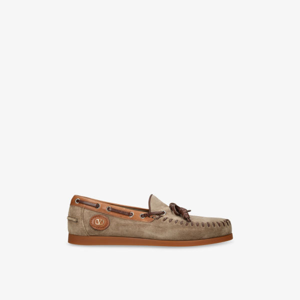 

Лодочки замшевые Valentino Garavani Palm Avenue, коричневый