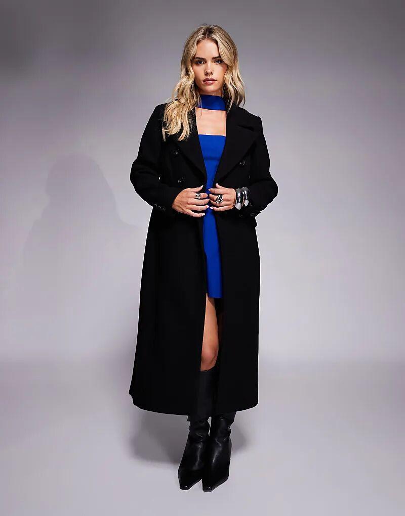 

Длинное элегантное пальто Forever New Petite черного цвета