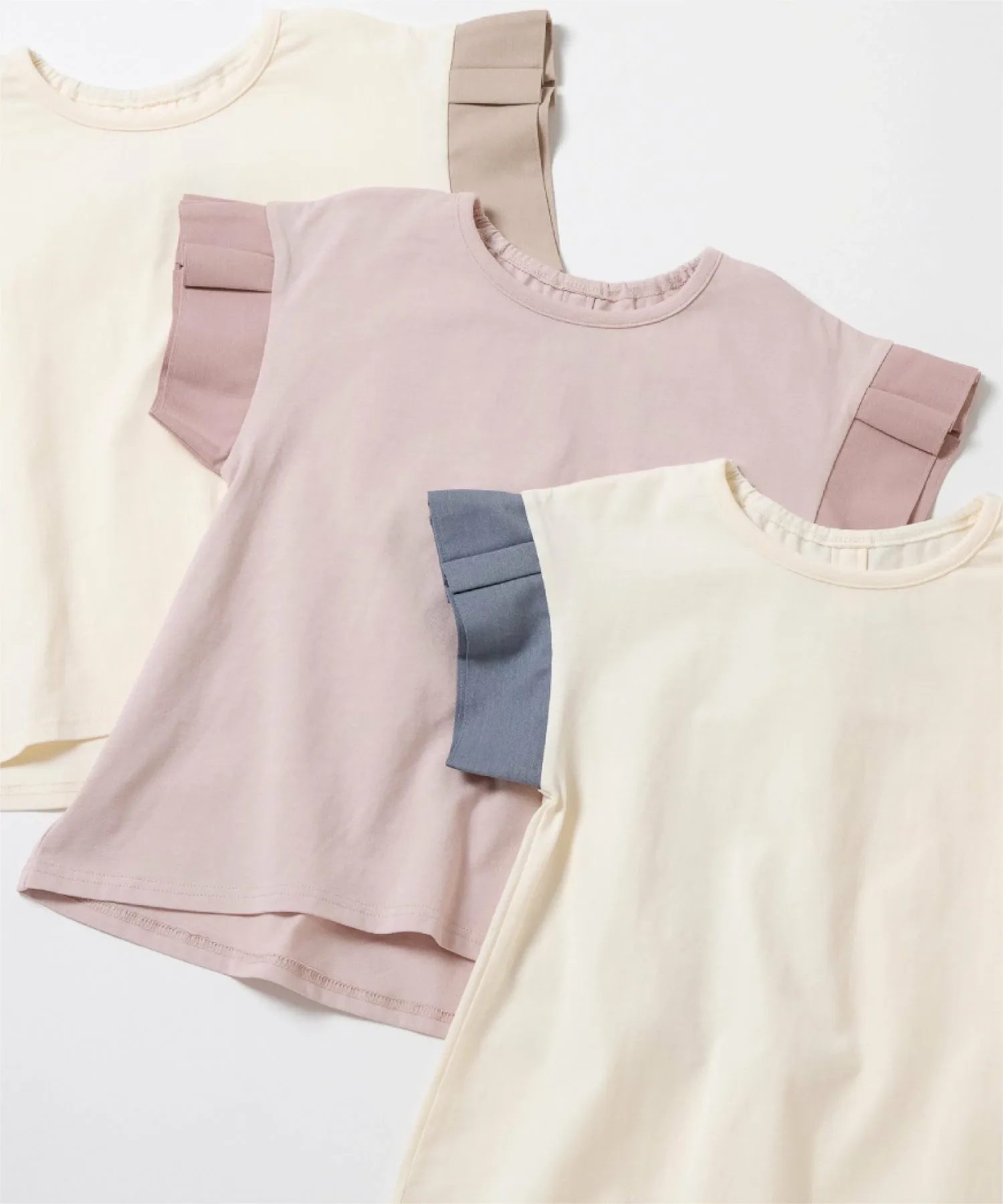 Футболка с короткими рукавами и оборками на рукавах Ever Closet, pink — фото 3