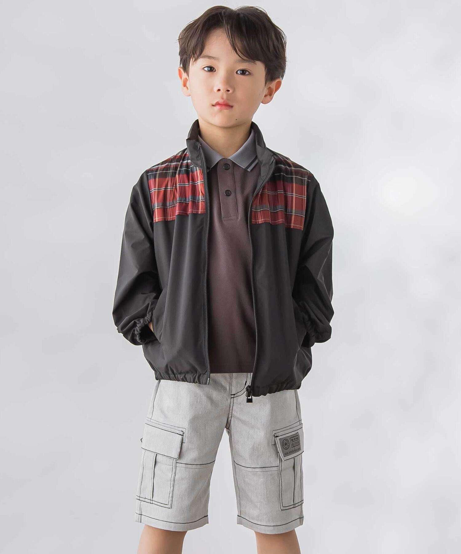 Блузон из тафты в клетку на молнии (95–150 см) Bebe Petits Pois Vert, Black — фото 3