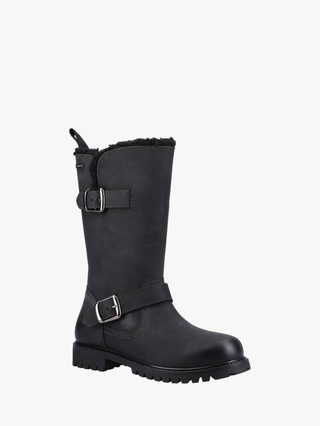 Водонепроницаемые кожаные ботинки Winnie из телячьей кожи Hush Puppies, Black — фото 2