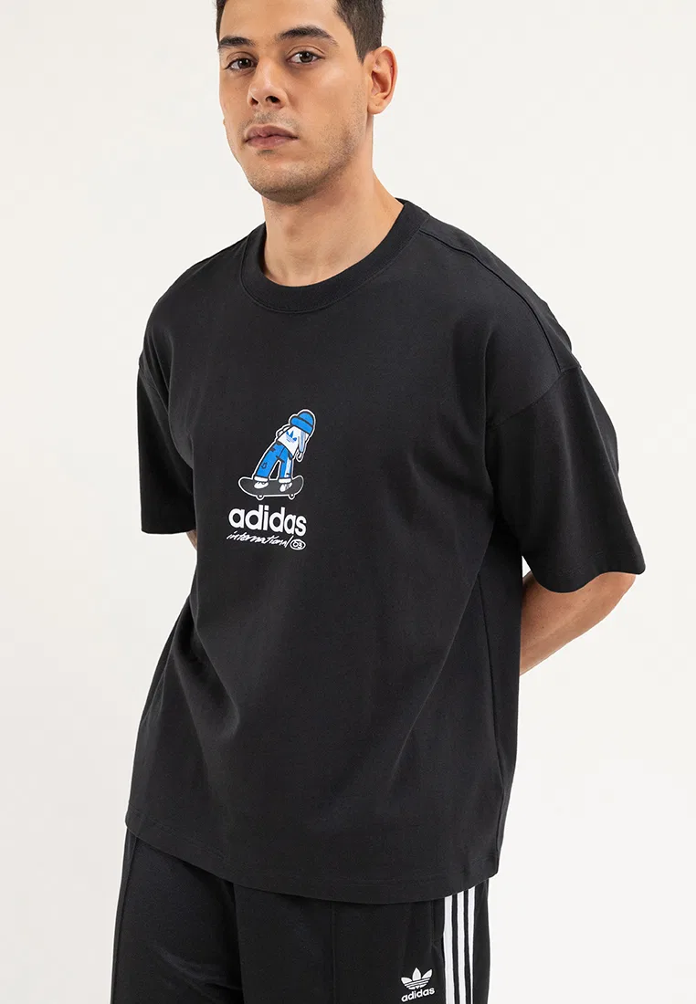 Футболка с коротким рукавом, городской стиль, City Skate Adidas, черный — фото 4