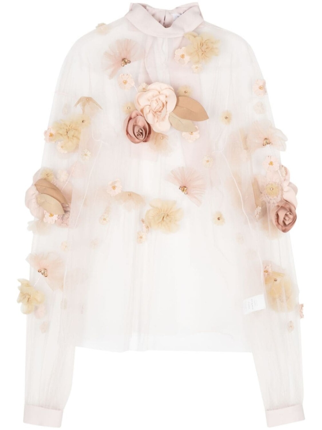 

Viktor & Rolf блузка с длинными рукавами и цветочной вышивкой, розовый