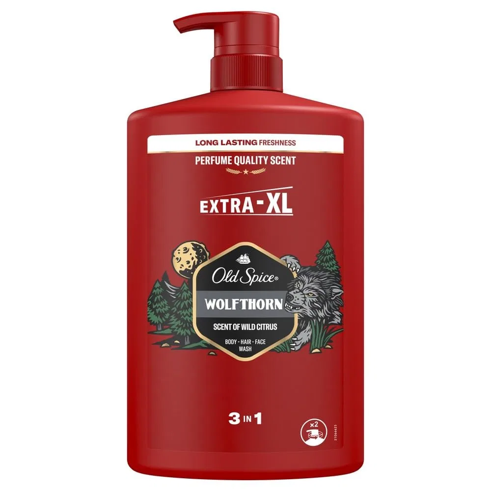 Мужской шампунь Old Spice Wolfthorn 3-в-1 для волос, лица и тела, 1000 мл (.) Old Spice — фото 2