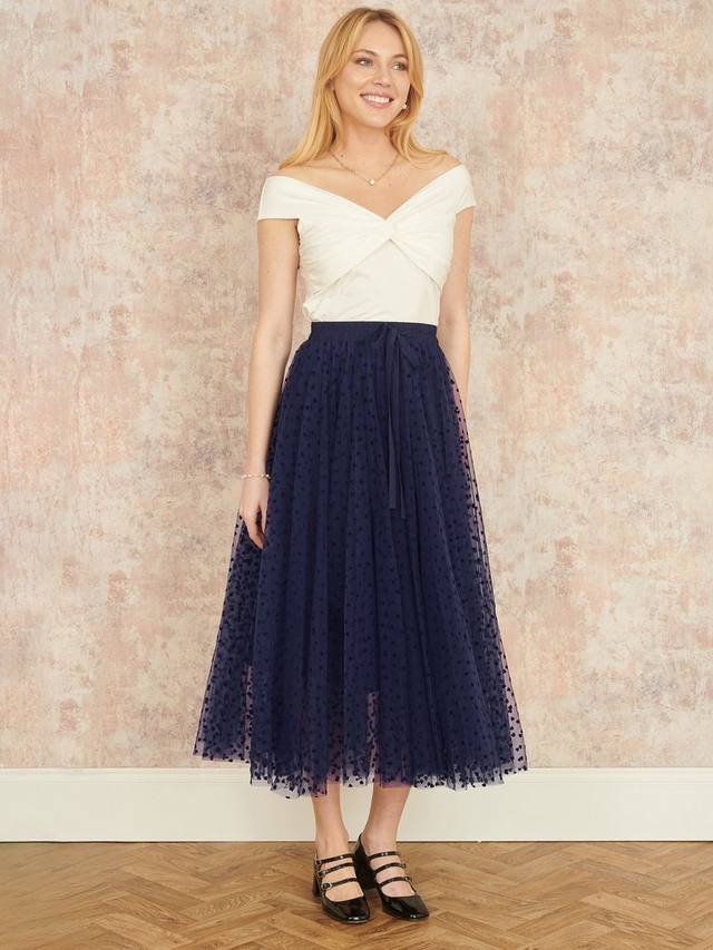 

Тюлевая сетчатая юбка Yumi, Navy