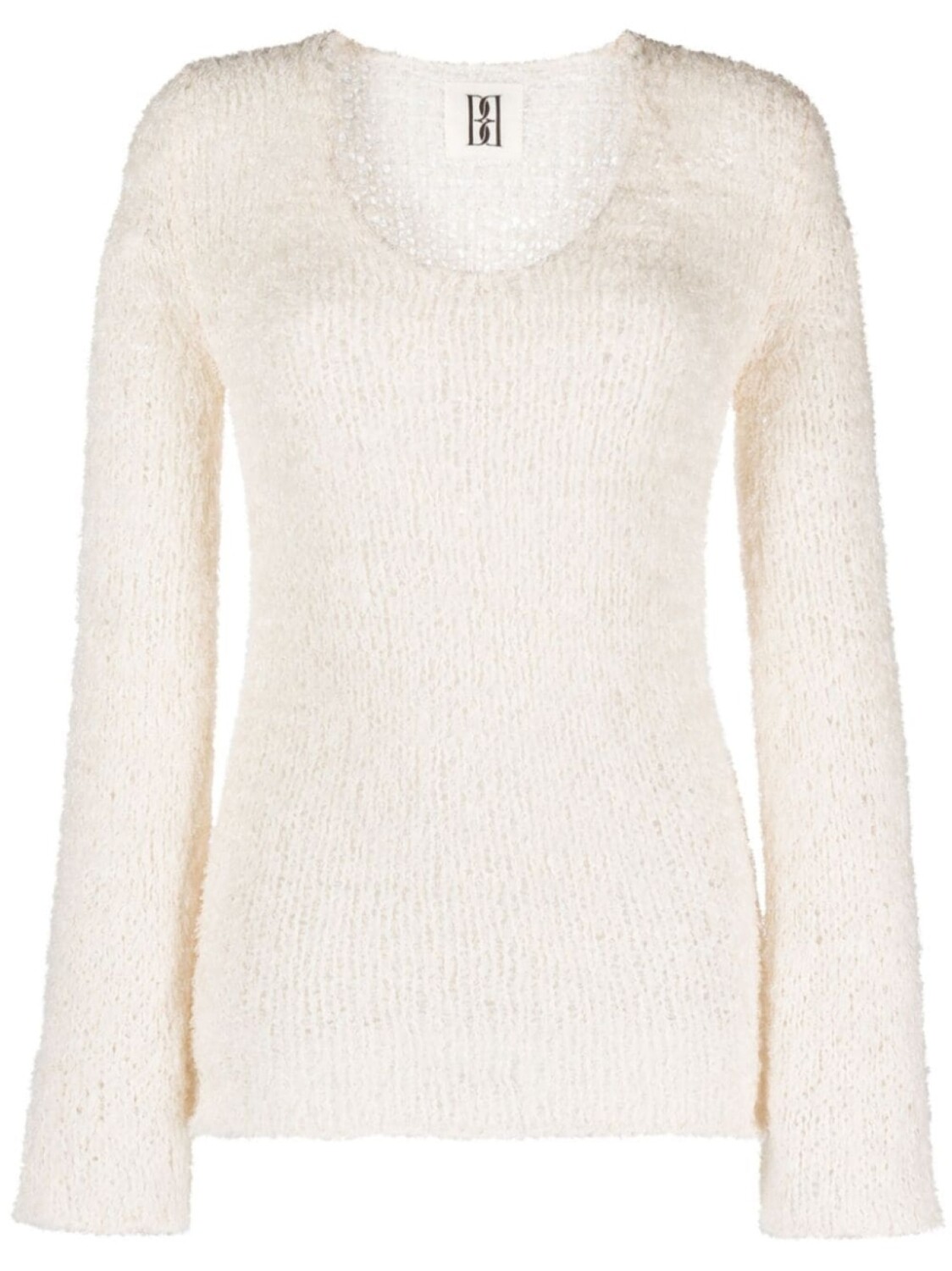 

By Malene Birger топ с круглым вырезом и длинными рукавами, белый