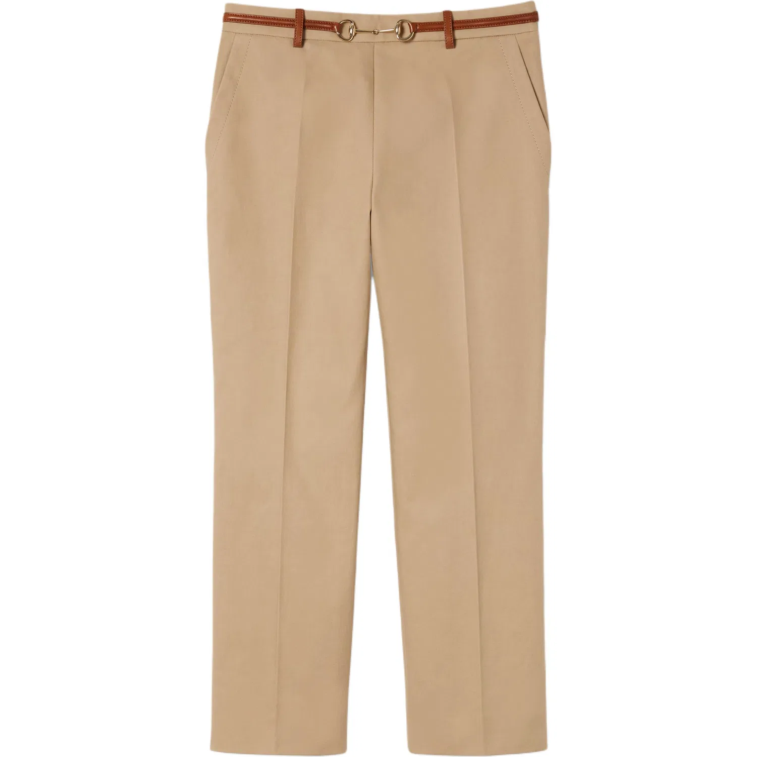 Повседневные брюки Horsebit GUCCI Khaki
