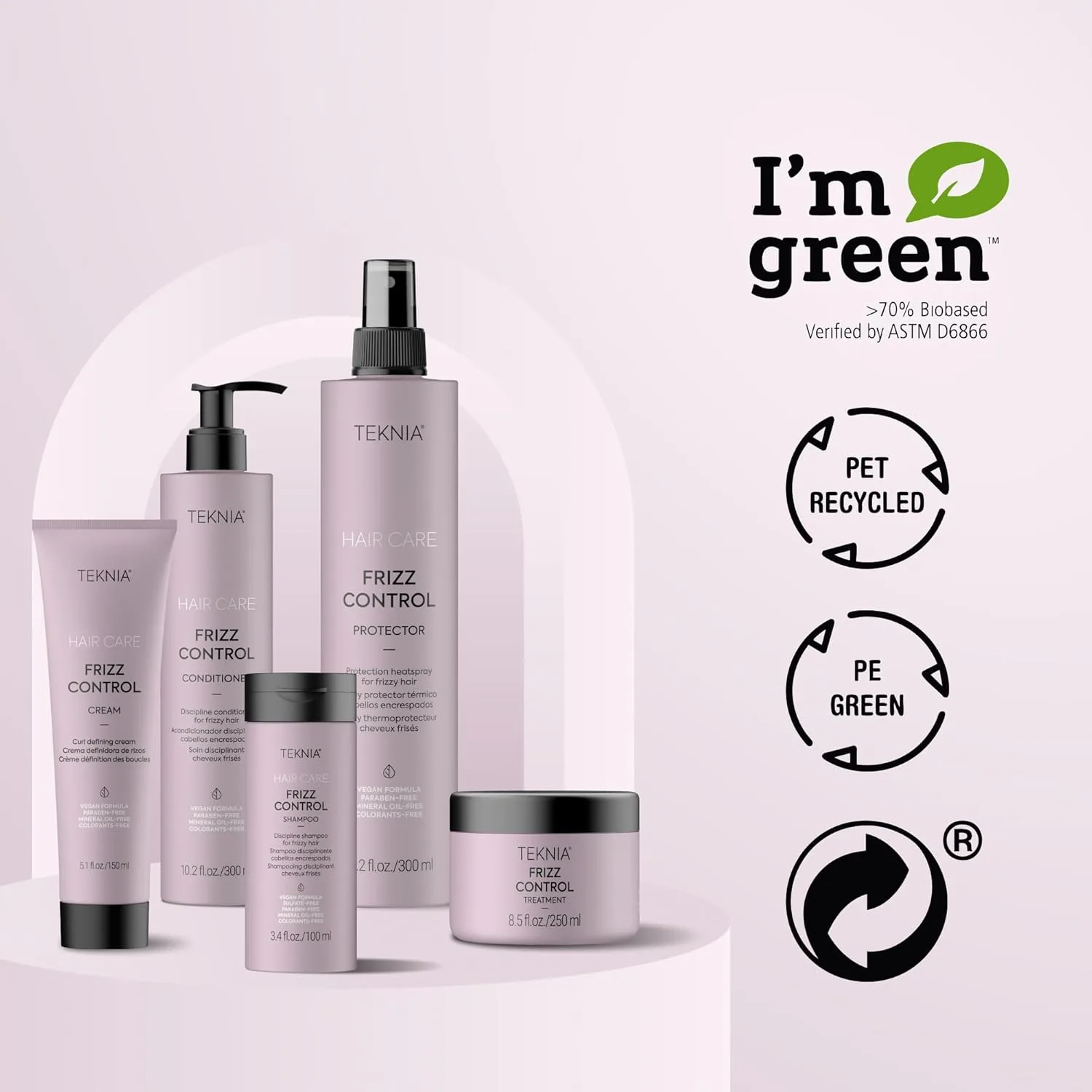 Средство для контроля пушистости волос LAKMÉ Teknia Frizz Control Treatment, средство против пушистости для вьющихся и пушистых волос, 8,5 жидких унций. — фото 4