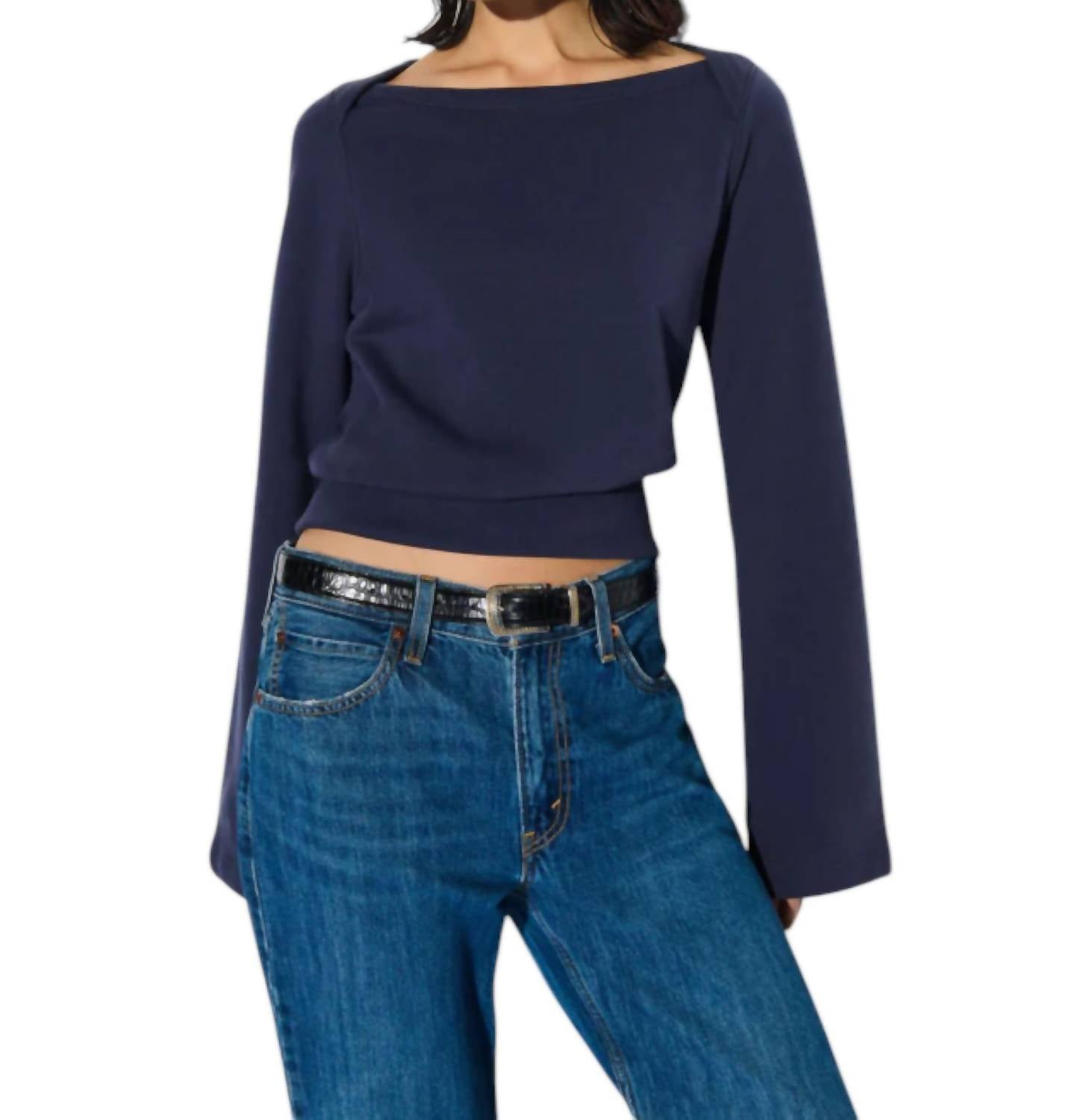 

Свитшот Darlene с запахом в цвете графит Nation LTD, графитовый