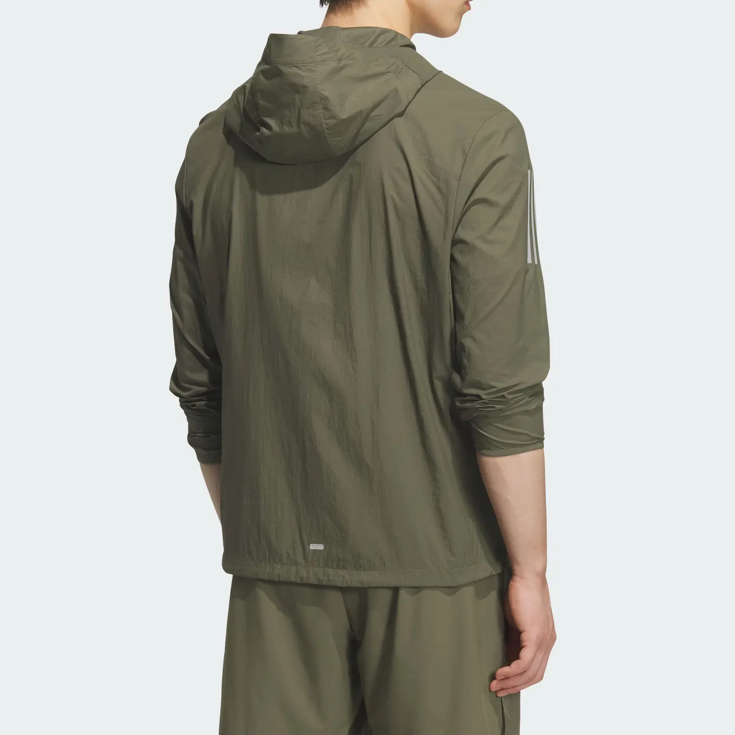Adidas Ветровка DWR RN JKT M, Strata Olive Green — фото 3