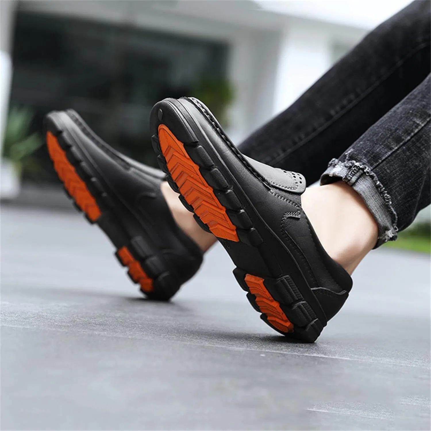 Туфли без скольжения мужские, Slip-On, Black ZHENSI — фото 3