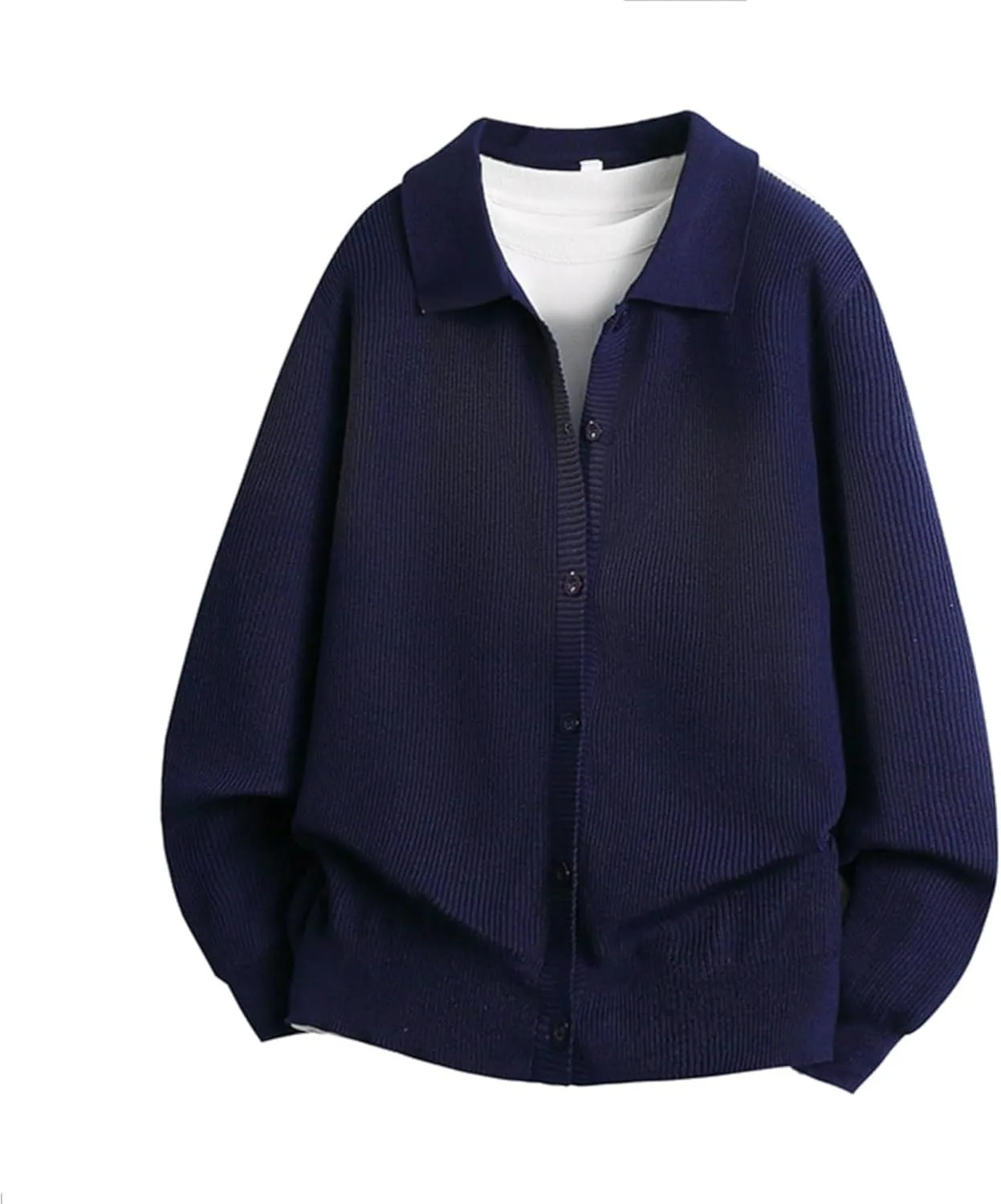 

Мужской кардиган на пуговицах slim fit с длинными рукавами