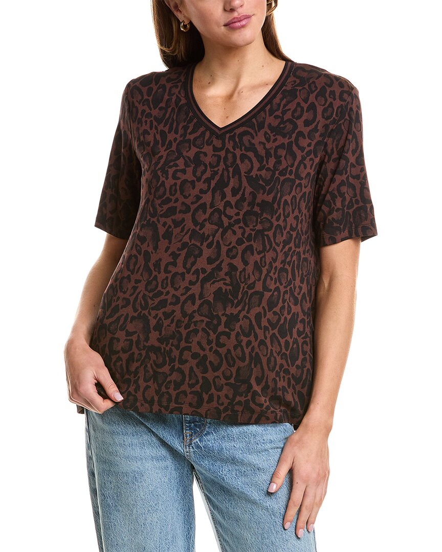 

Футболка с V-образным вырезом и рукавом 3/4 от Johnny Was The Janie Favorite, коричневый