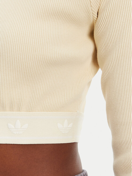 Облегающая блузка Ribbed JD0013 Adidas, бежевый — фото 4
