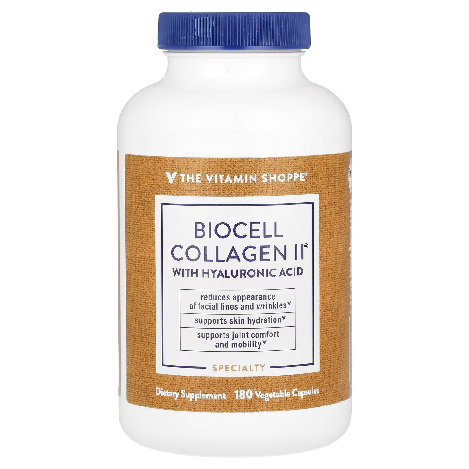 

BioCell Коллаген II с гиалуроновой кислотой, 180 растительных капсул The Vitamin Shoppe