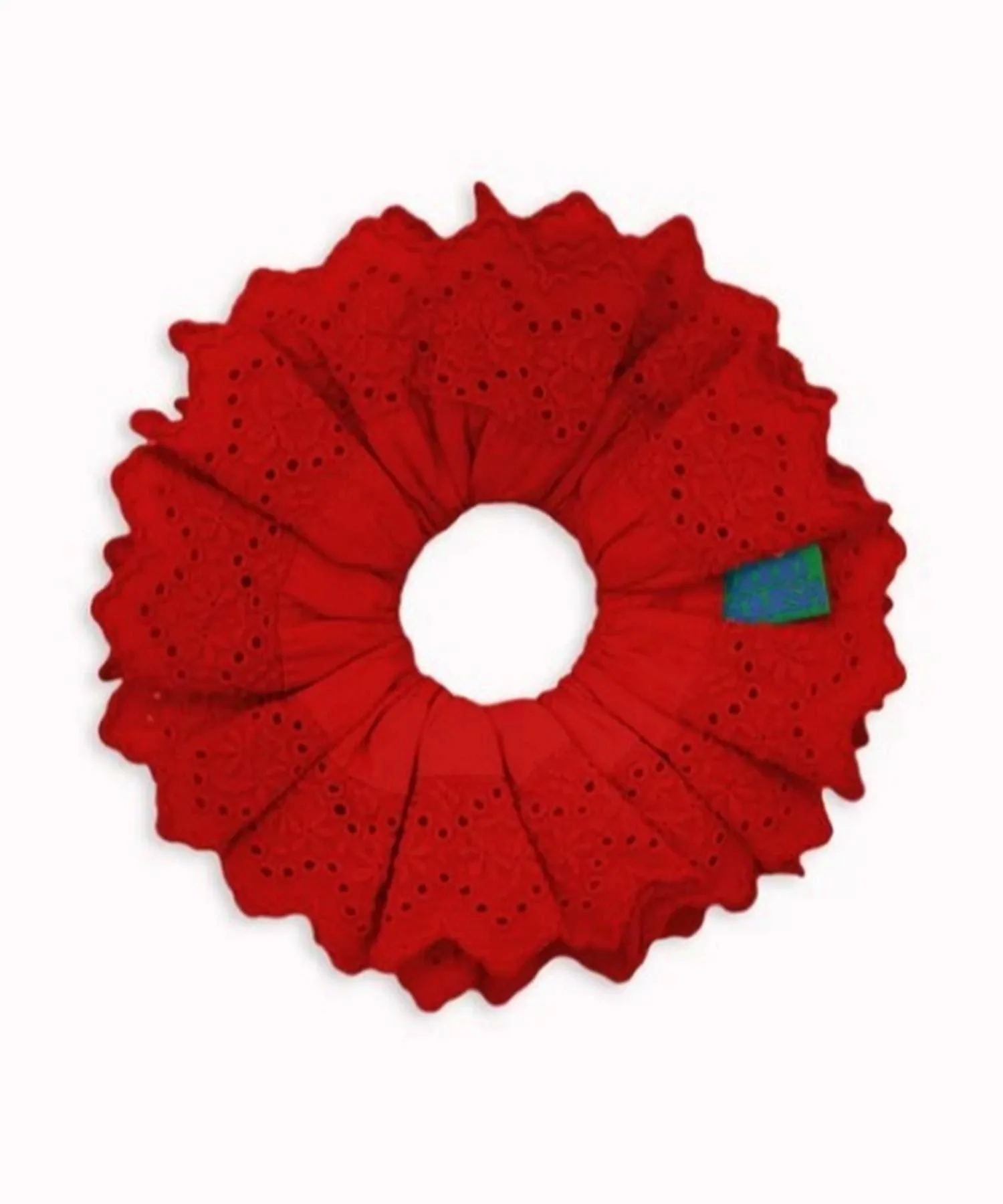 Хлопковая кружевная резинка для волос /BLUMBERG Good Squish, RED — фото 2