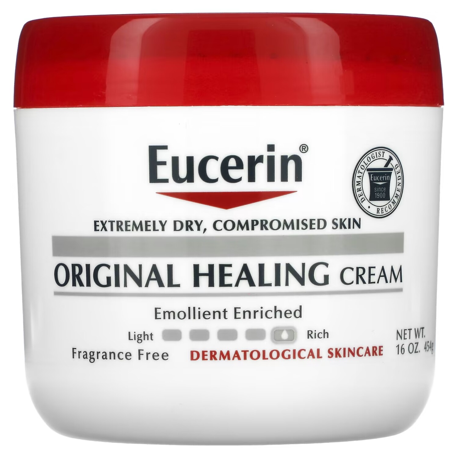 

Eucerin Original Healing Cream для очень сухой проблемной кожи, без ароматизаторов, 16 унций (454 г)