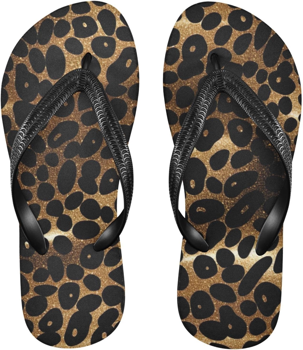 

Летние пляжные повседневные сандалии Leopard Flip Flop для женщин и мужчин, душевые тапочки Kfbe