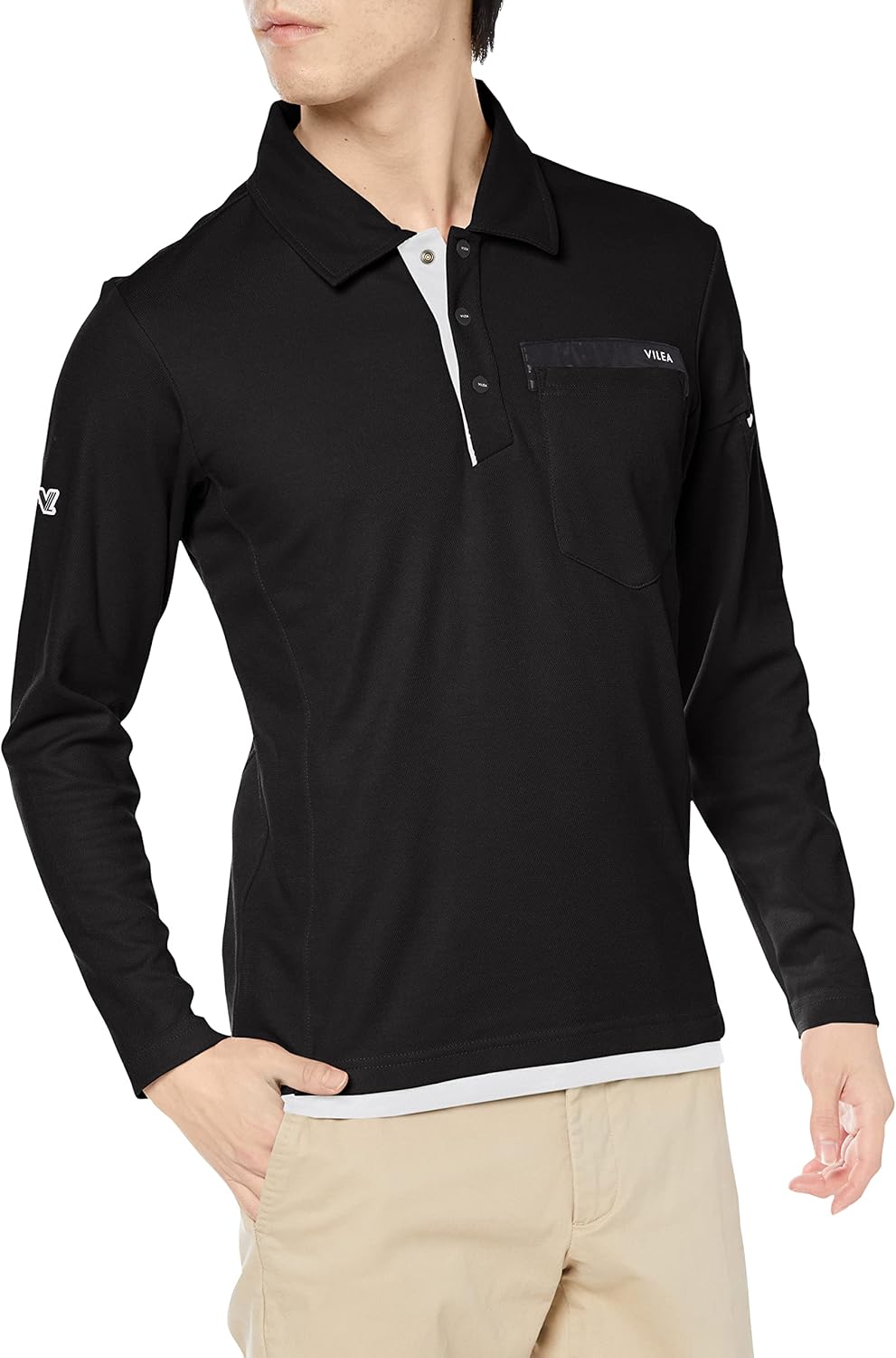 

Мужская рубашка-поло с длинным рукавом Murakami 501 Hooh, черный