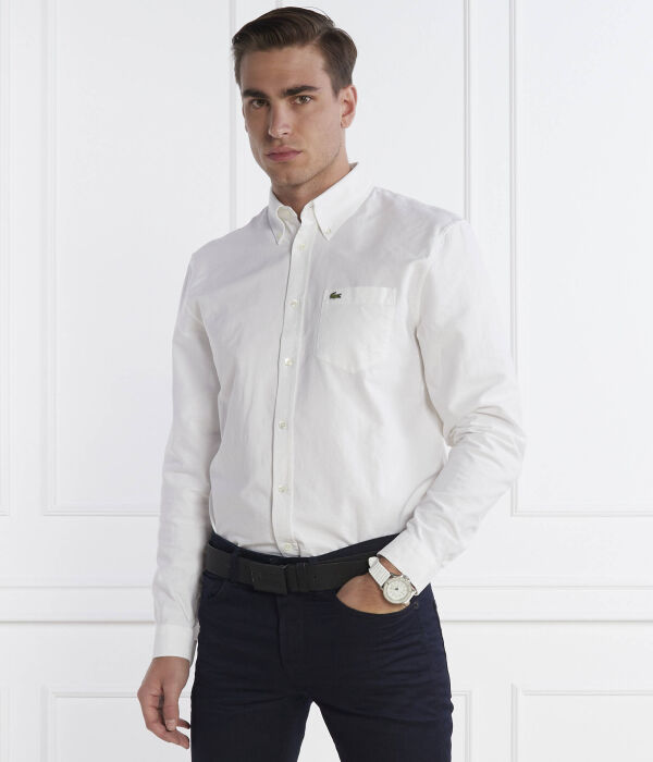Рубашка Lacoste Regular Fit, белый — фото 3