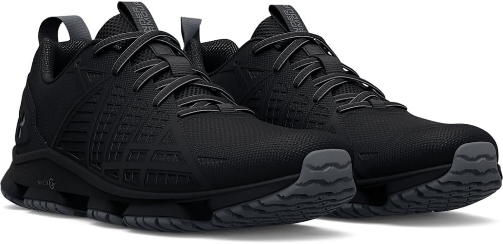 Мужские кроссовки для бега Under Armour Micro G Strikefast Trail, черный/серый — фото 2