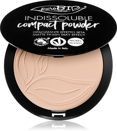 

Компактная пудра с матовой отделкой puroBIO Cosmetics Indissouble, 01 9 g