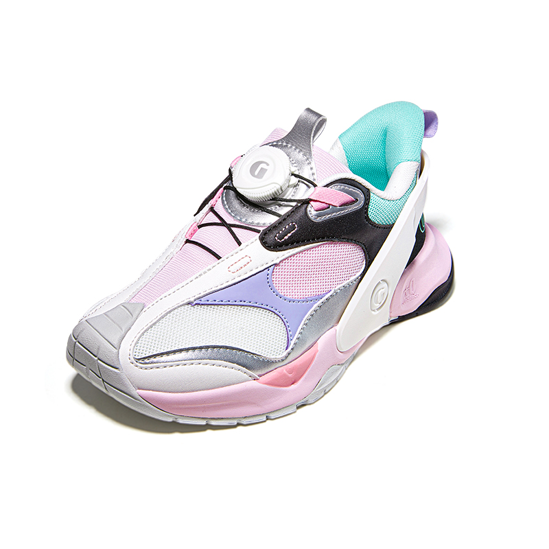 

Низкие детские повседневные туфли Kids GINOBLE, белый/черный/розовый