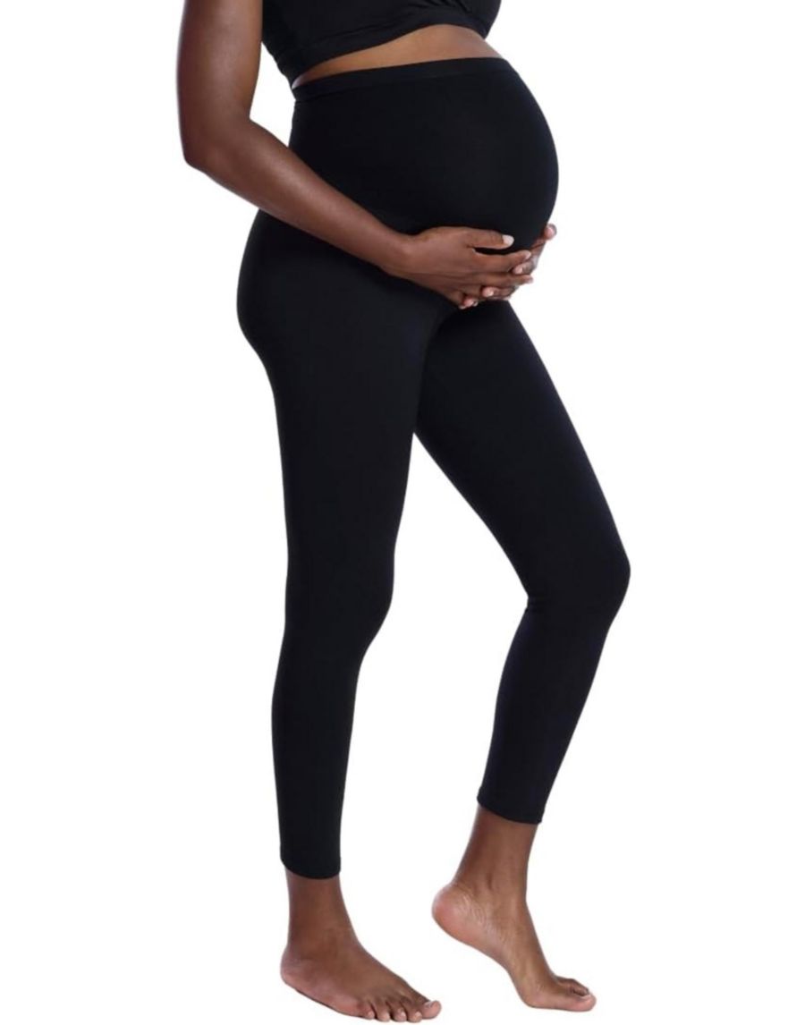 

Леггинсы большого размера Essential Stretch Secret Fit Over the Belly Leggings - для мам Motherhood Maternity, Black