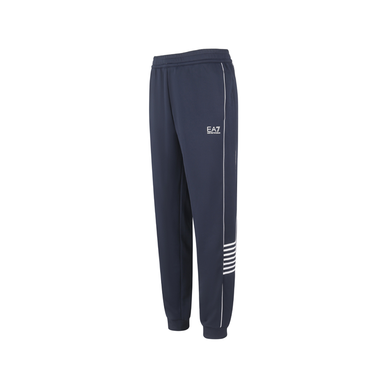 EMPORIO ARMANI EA7 SS25 вязаные спортивные штаны мужские marine blue — фото 4
