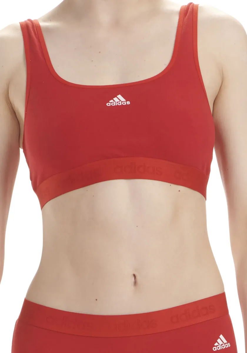 

Бюстье Adidas Sportswear "Smart Cotton" с улучшенной воздухопроницаемостью и вырезами на спине, красный
